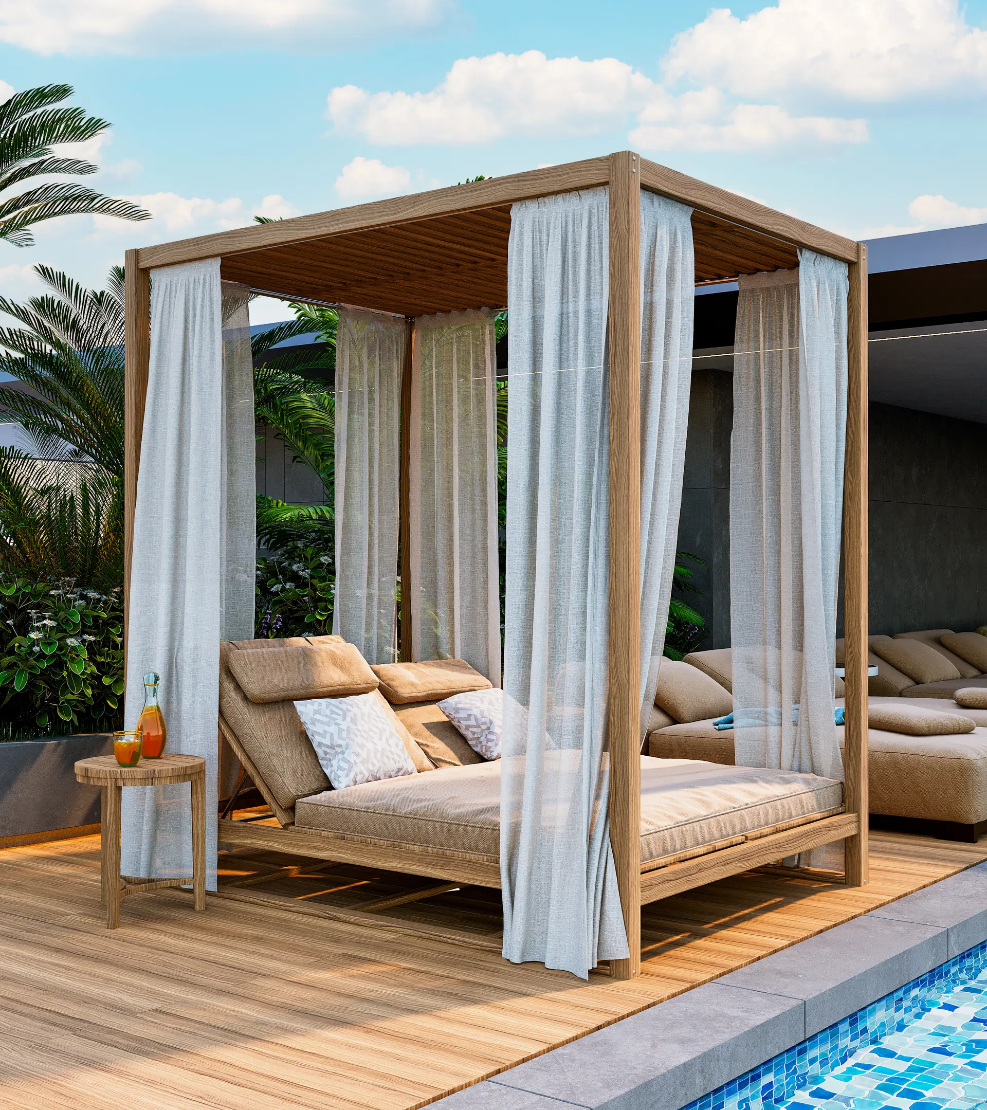 Piscine sur le toit d'Izel
